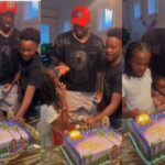 A cute moment Paul’s twins are given cash, bikes, and other gifts by Peter Okoye as a surprise on their eighth birthday. (Visual)